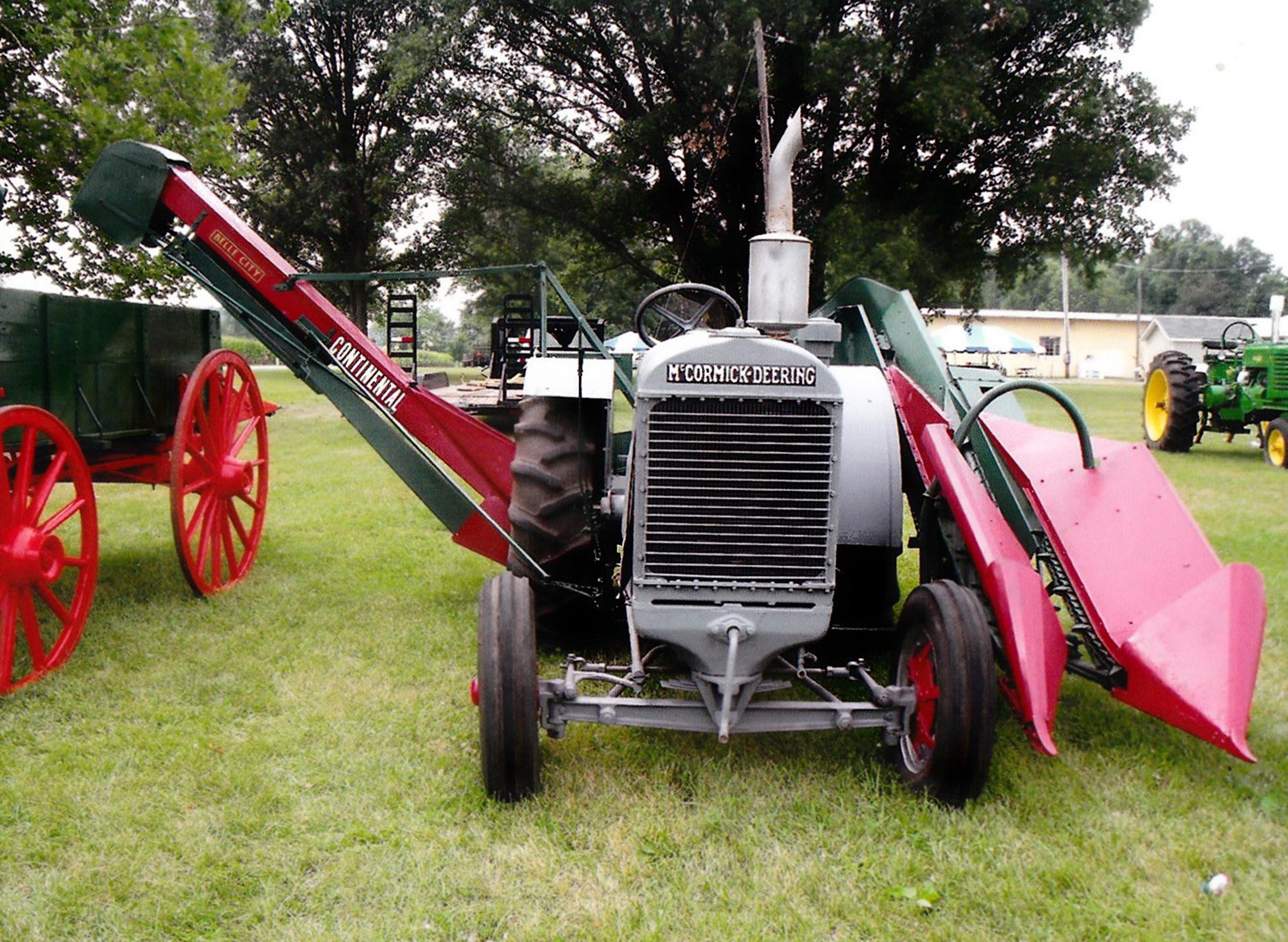 Three young men from DeKalb County, Illinois, invented the first way to mount a picker directly onto a tractor, which they sold to Continental Cultor in Ohio. The manufacturing rights of the Continental Corn Picker, originally built in Ohio, was bought in 1930 by the Belle City Mfg. Co. in Racine. Francis McGrady of Indiana provided this photo of his restored rare Continental.