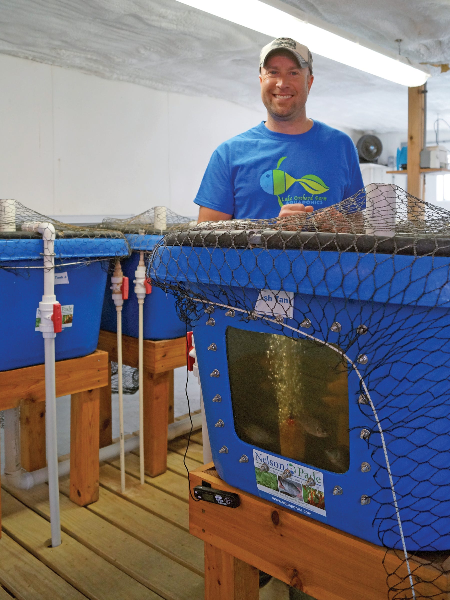 Nate Calkins says that aquaponics attracted him due to its stability and sustainability.