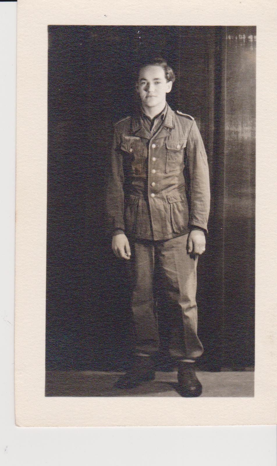 A photo of Kurt Pechmann when he was a German POW in Camp Hartford in 1945.