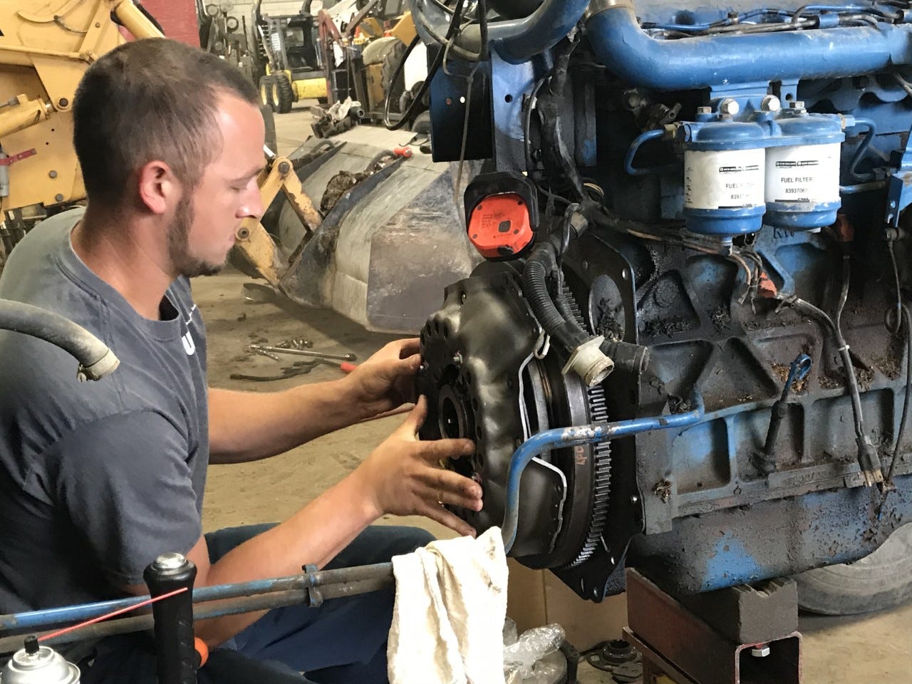 Dan Scheuers, service manager and co-owner of Waupun Equipment, said it’s clear that farmers are holding onto their tractors and equipment longer and choosing to repair it, adding that it has been a challenge keeping up with repairs.
