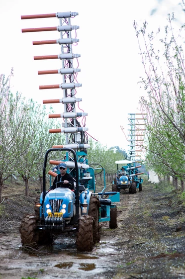 Edete's robotic pollination machines can supplement or replace the work of bees in pollinating crops.